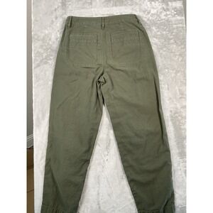 J.Crew Cotton Camp Pants Women's 4 Dark Green Tapered Leg Chino Gorpcore Preppy